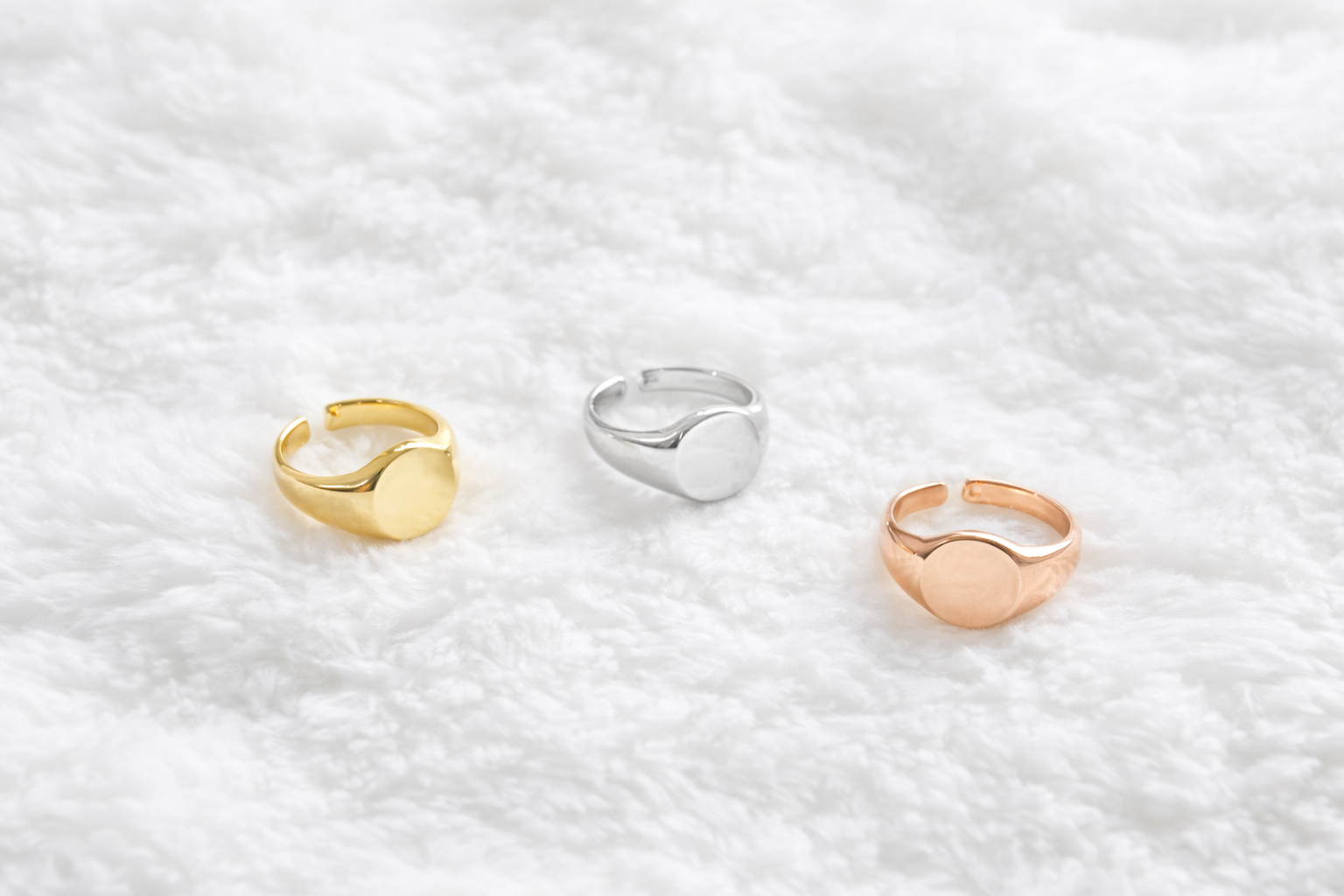18K Gold-Plated Signet Ring