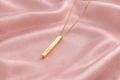 18K Gold Plated Vertical Bar Necklace