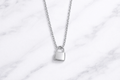 Silver Stainless Steel Lock Necklace