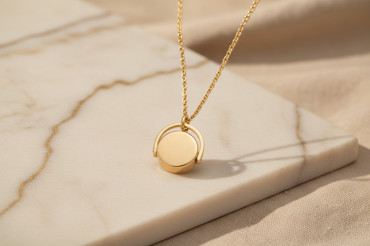 18K Gold Plated Spinner Necklace