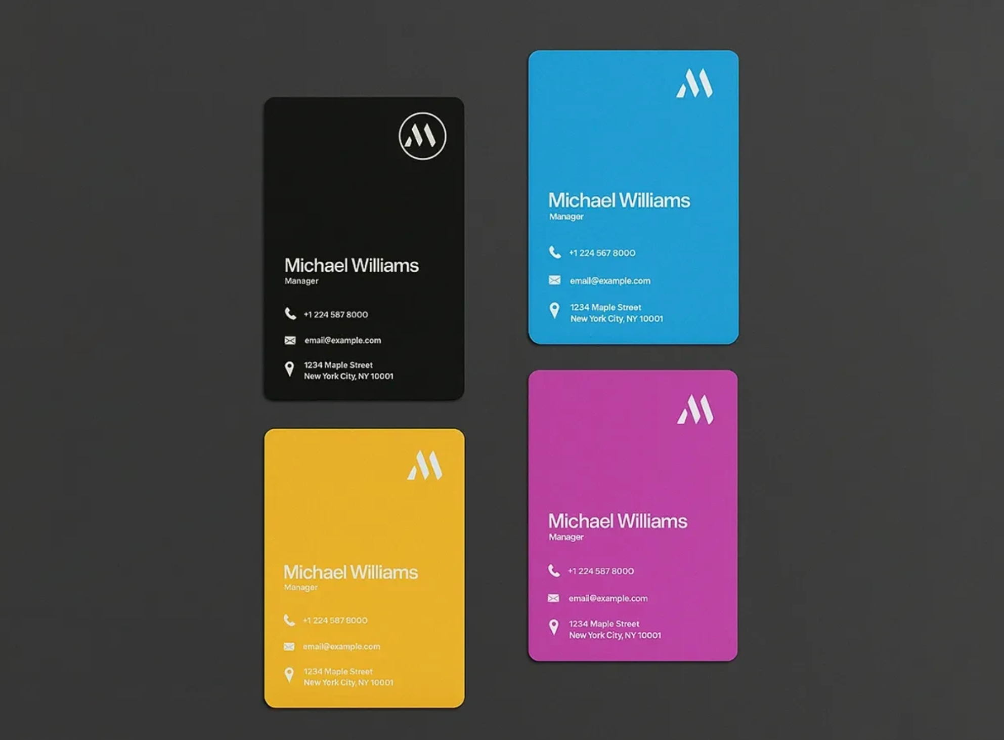 Modern Contact Aluminium Business Card