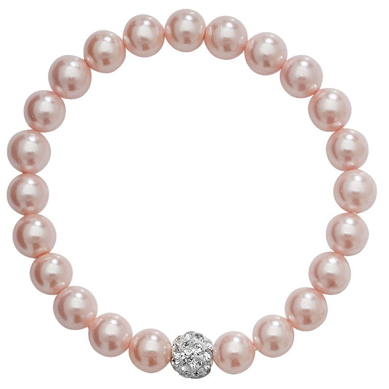 Pink Pearl & Sparkle Bracelet