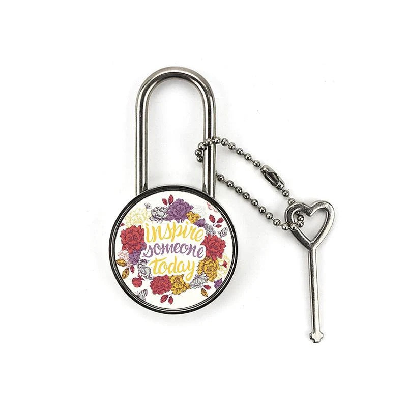 Round Metal Padlock With Key
