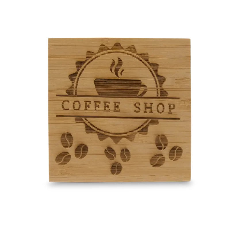 Square Bamboo Coaster Set