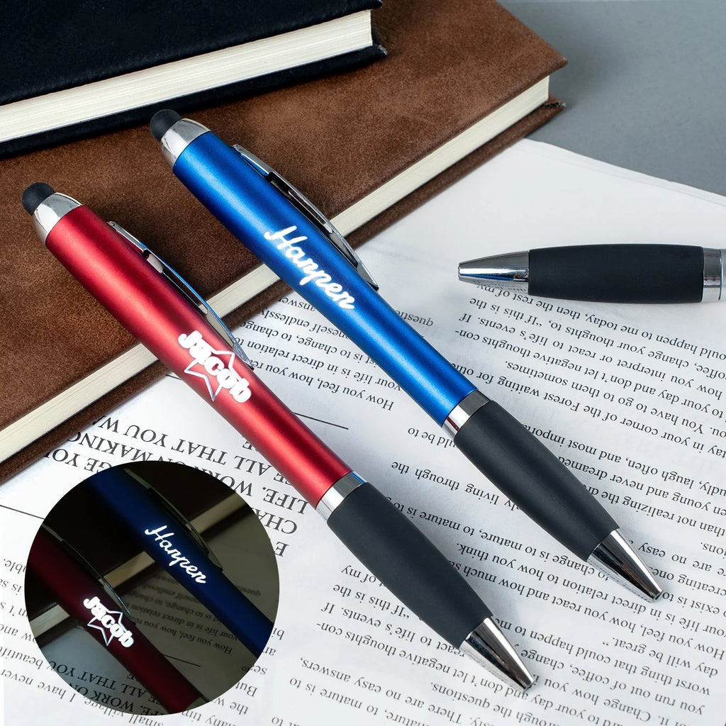 Stylus Ballpoint Pen With LED Light