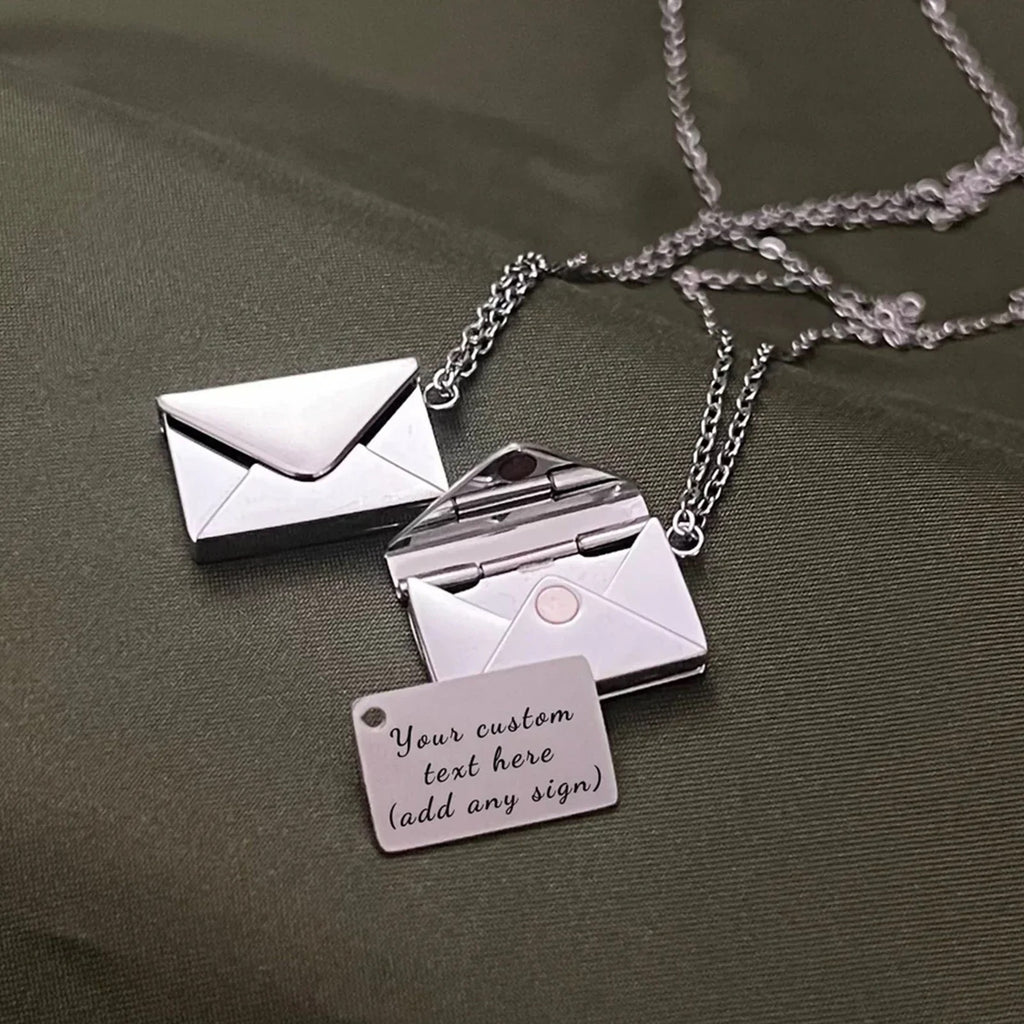 18K Gold Envelope Necklace