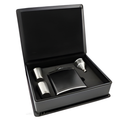 Pu Leather Hip Flask Gift Set