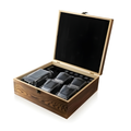 Luxury Decanter and Whisky Stone Wooden Box Set