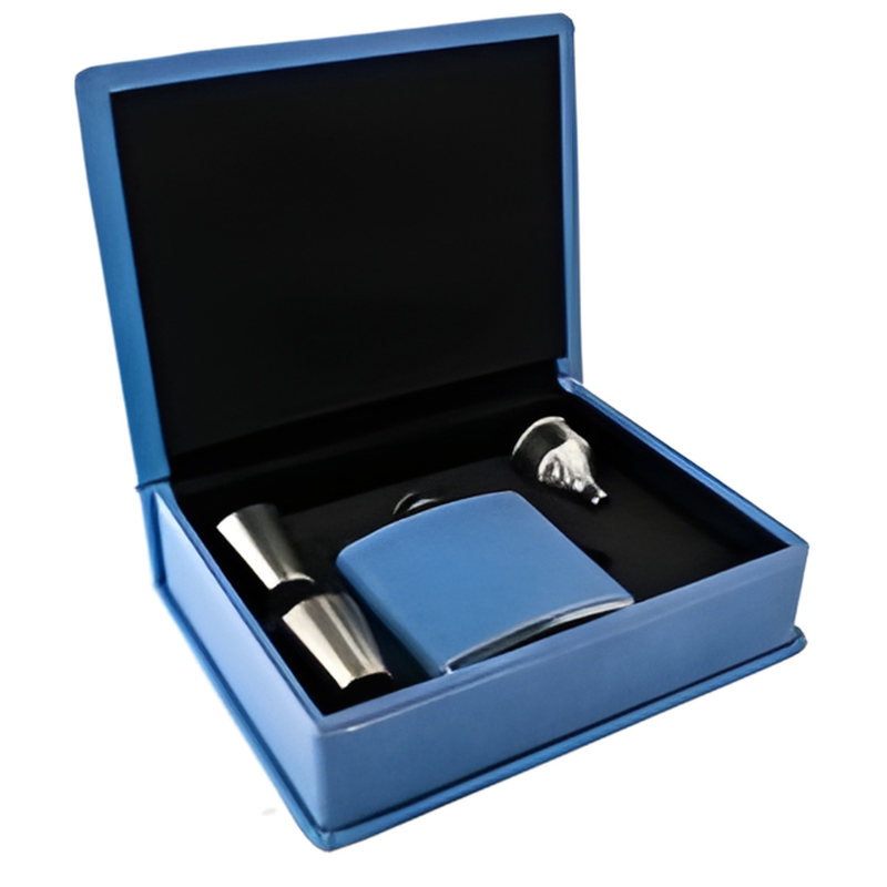 Blue Hip Flask