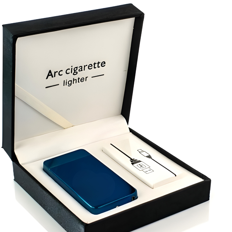 Blue Rectangular Arc Lighter