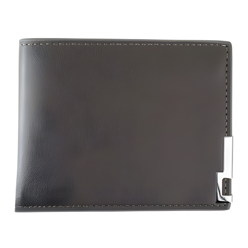 Grey PU Leather Hip Wallet