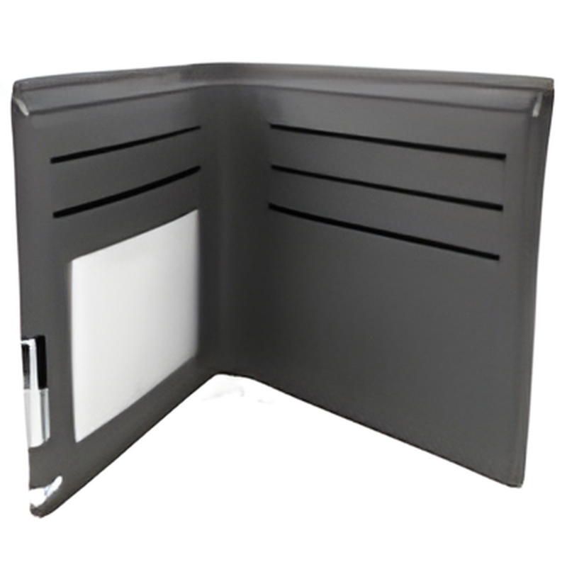 Grey PU Leather Hip Wallet