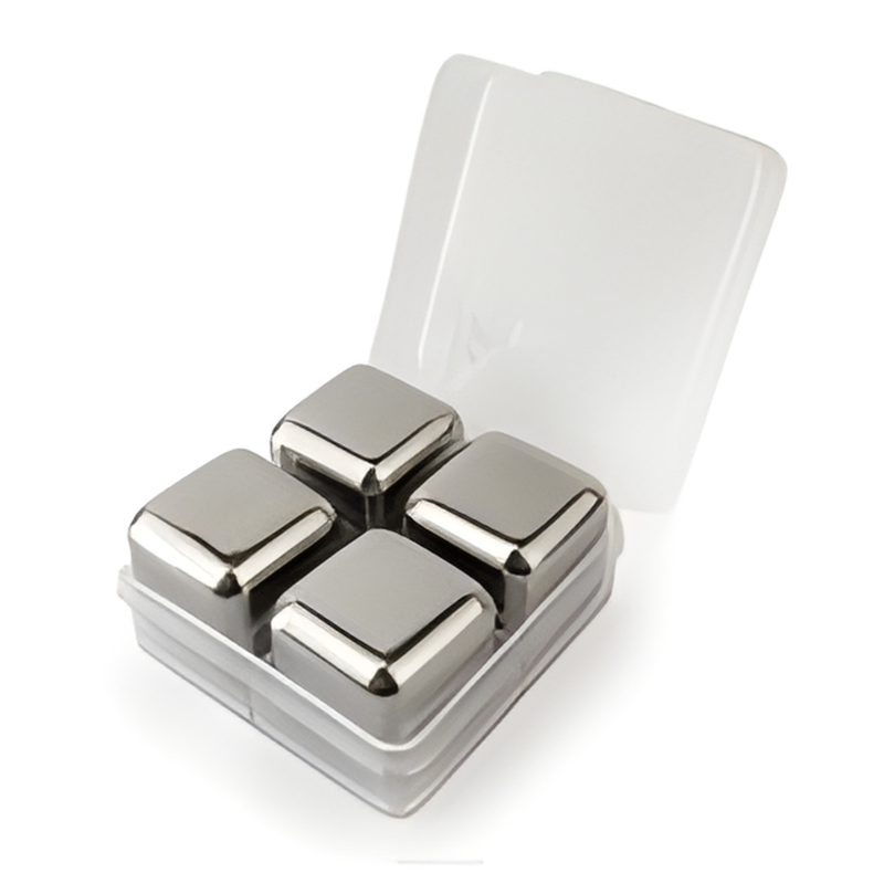 Silver Stainless Steel Ice Whisky/Gin Stones